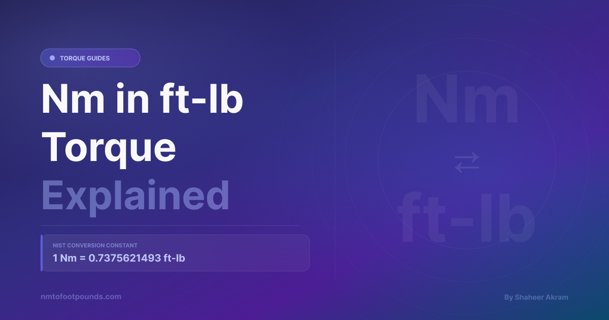 Nm in ft-lb Torque Explained: What It Means and How to Convert It